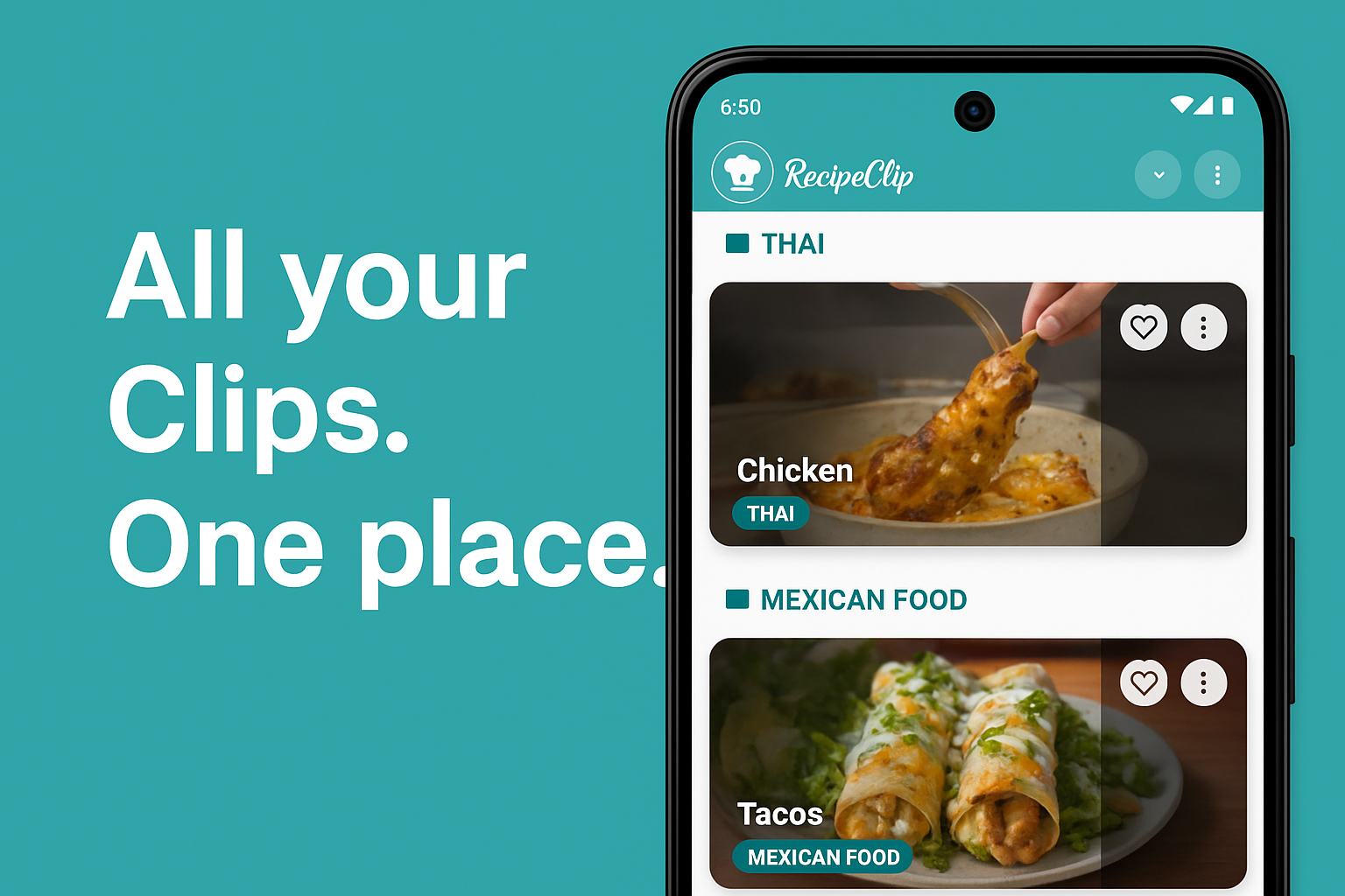 RecipeClip Feature Graphic